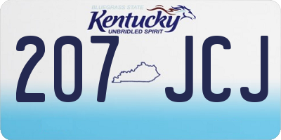 KY license plate 207JCJ