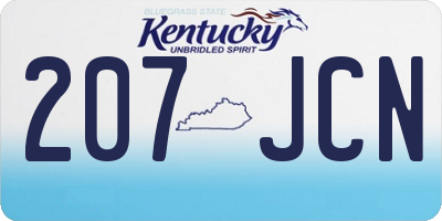 KY license plate 207JCN