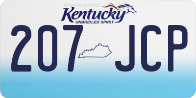 KY license plate 207JCP