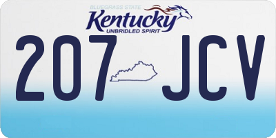 KY license plate 207JCV