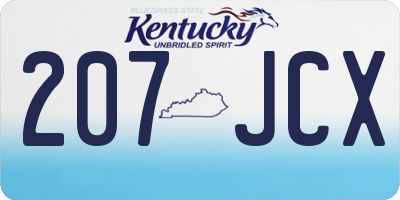 KY license plate 207JCX