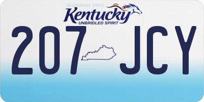 KY license plate 207JCY