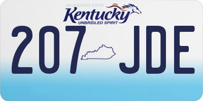 KY license plate 207JDE