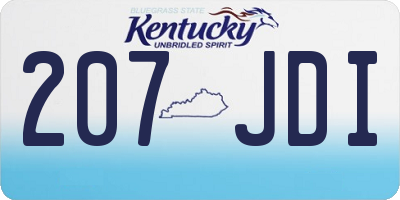 KY license plate 207JDI