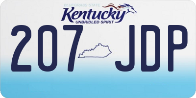 KY license plate 207JDP