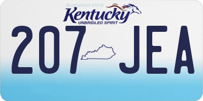 KY license plate 207JEA