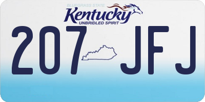 KY license plate 207JFJ