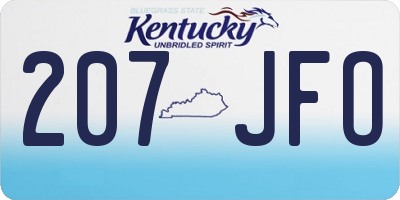 KY license plate 207JFO