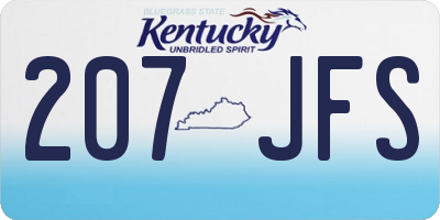 KY license plate 207JFS