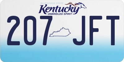 KY license plate 207JFT
