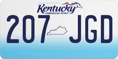 KY license plate 207JGD
