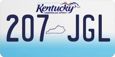 KY license plate 207JGL
