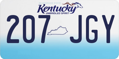 KY license plate 207JGY