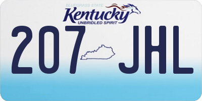 KY license plate 207JHL