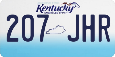 KY license plate 207JHR