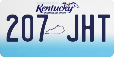 KY license plate 207JHT