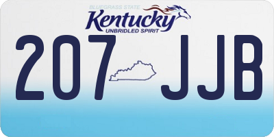 KY license plate 207JJB