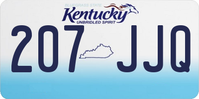 KY license plate 207JJQ