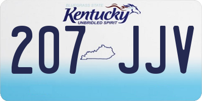 KY license plate 207JJV