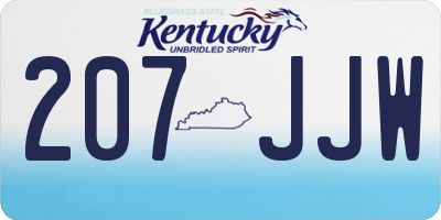 KY license plate 207JJW