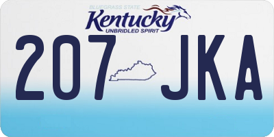 KY license plate 207JKA