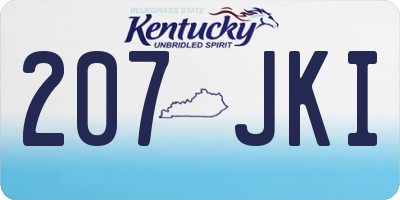 KY license plate 207JKI