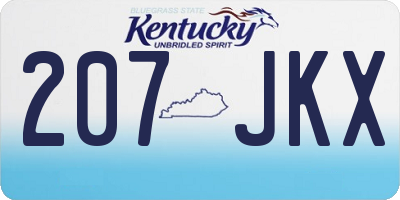 KY license plate 207JKX