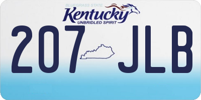 KY license plate 207JLB