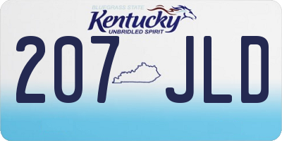 KY license plate 207JLD