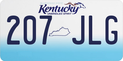 KY license plate 207JLG