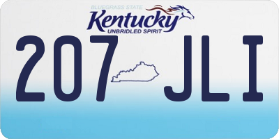 KY license plate 207JLI