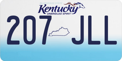 KY license plate 207JLL