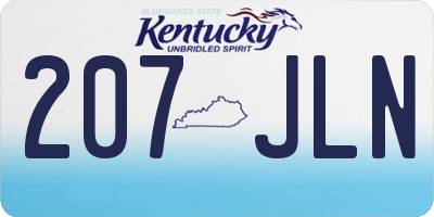KY license plate 207JLN