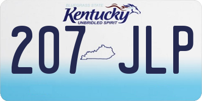 KY license plate 207JLP