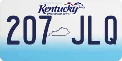 KY license plate 207JLQ
