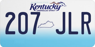 KY license plate 207JLR