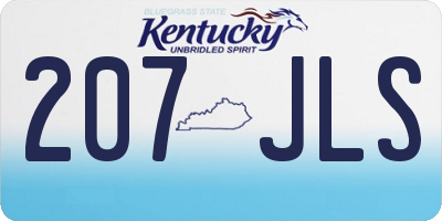 KY license plate 207JLS