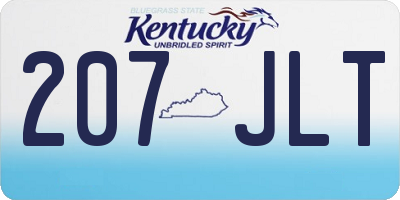 KY license plate 207JLT