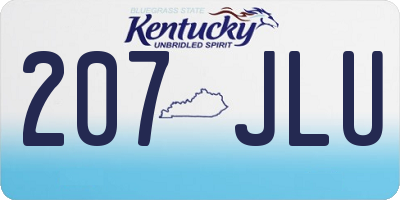 KY license plate 207JLU