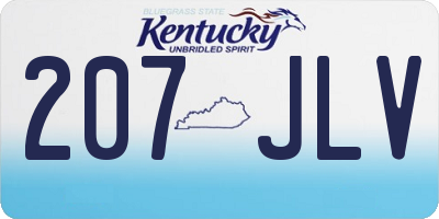 KY license plate 207JLV