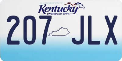 KY license plate 207JLX
