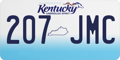KY license plate 207JMC