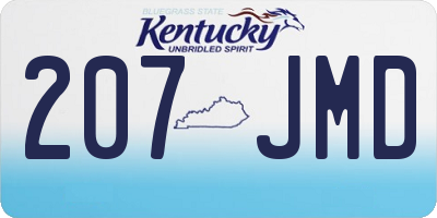KY license plate 207JMD