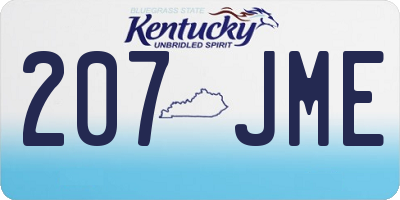 KY license plate 207JME