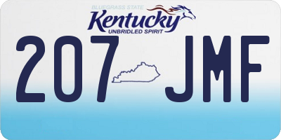 KY license plate 207JMF