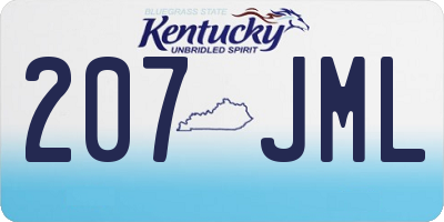 KY license plate 207JML