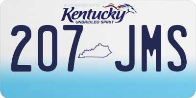 KY license plate 207JMS
