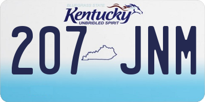KY license plate 207JNM