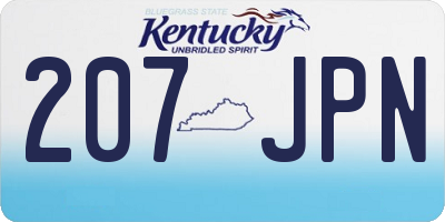 KY license plate 207JPN