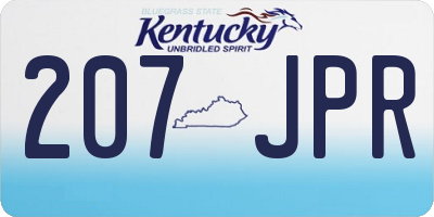 KY license plate 207JPR